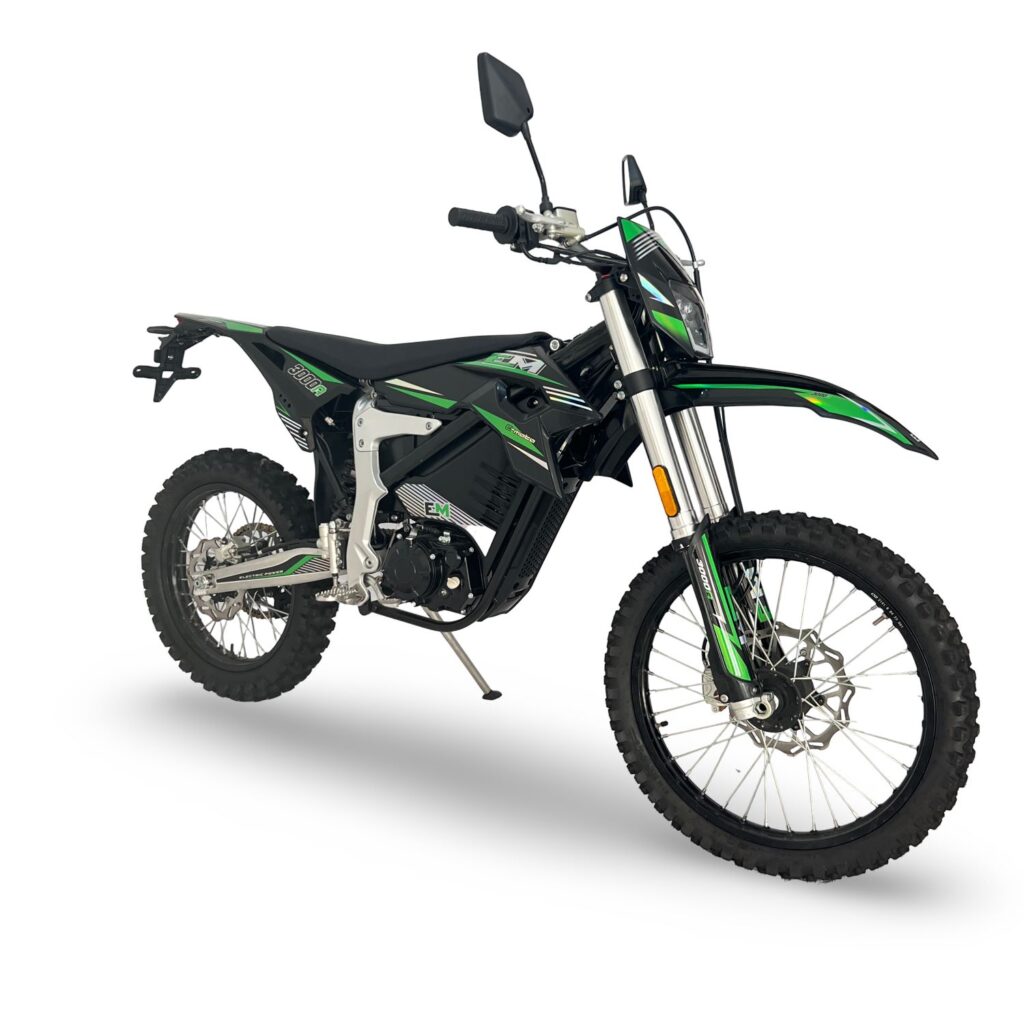 Road Legal Adult Electric Dirt Bike Motocross Black-green