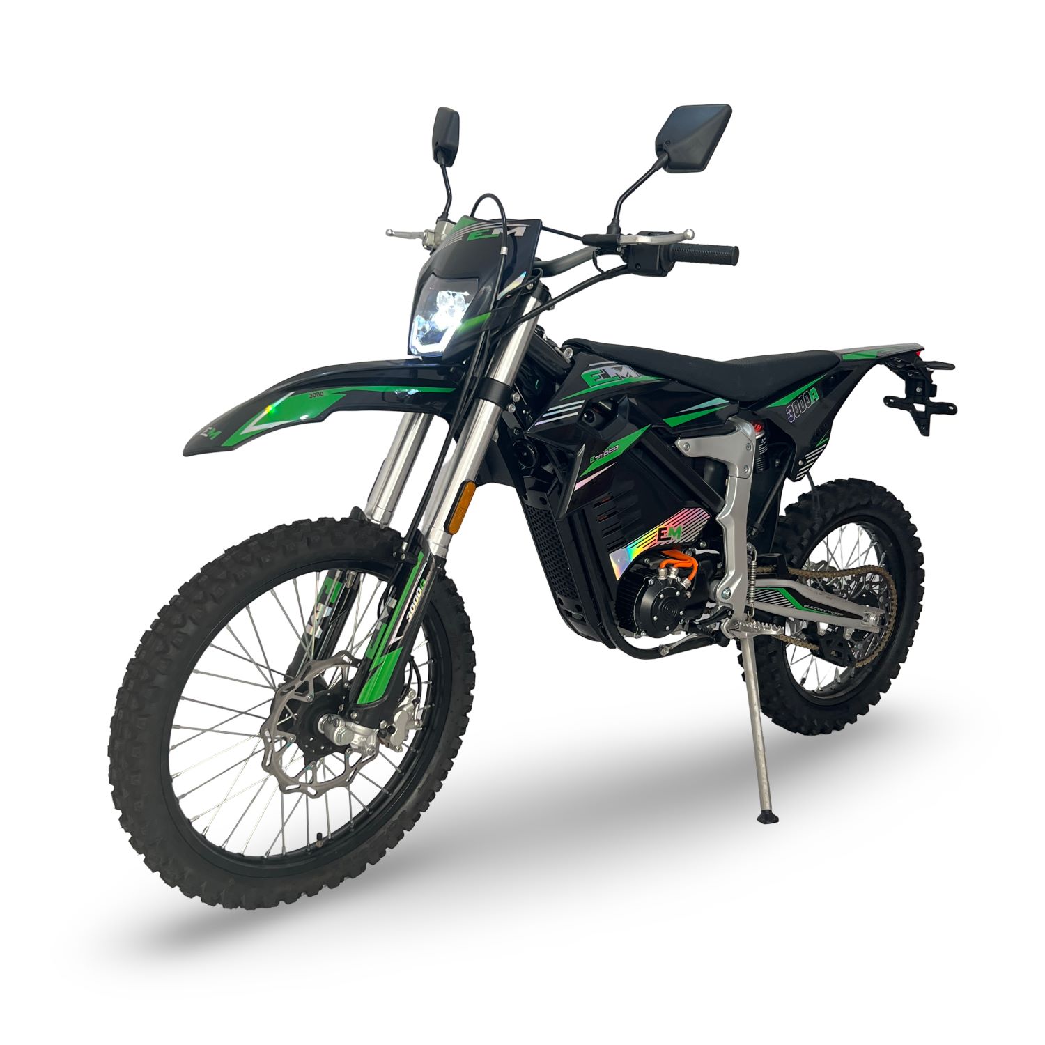 Road Legal Adult Electric Dirt Bike Motocross Black green