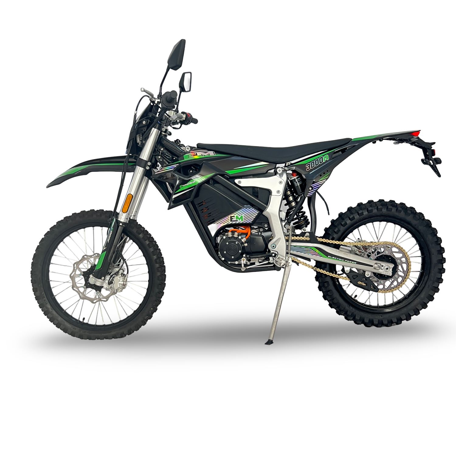 Road Legal Adult Electric Dirt Bike Motocross Black green