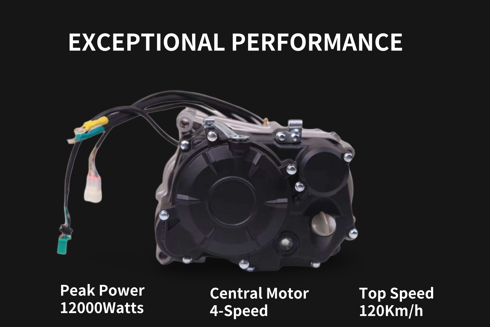 How does the EM-3000’s electric motor compare to gas-powered bikes?
